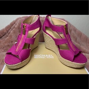 New Michael Kors Damita Platform Wedge Sandals 6.5